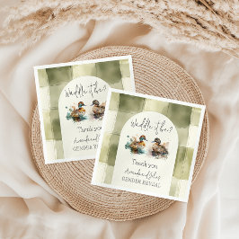 Elegant Waddle Det är Mallard Anka Gender Reveal Pappersservett