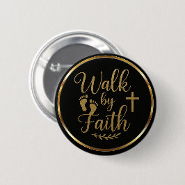 Elegant Walk av Faith Black & Gold Kristna Knapp