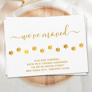 Elegant Walking Tass avtryck Guld Personalize Flyt Meddelande Vykort