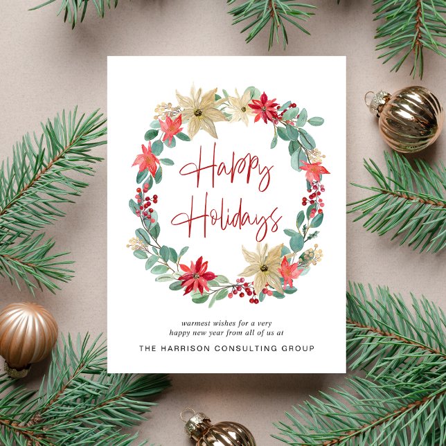 Elegant Wandebusiness Corporate-jul Helg Vykort (Spread the joy of the season and strengthen business relationships with our elegant holiday card)