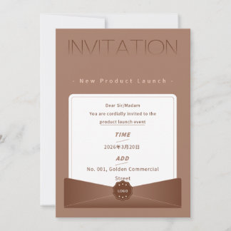Elegant Warm Brown New Product Launch Invitation – Inbjudningar