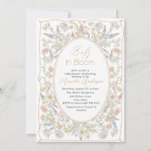 Elegant Watercolor Baby i Blooom Rosa Blommor B