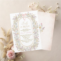 Elegant Watercolor Baby i Blooom Rosa Blommor B