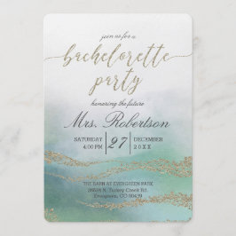 Elegant Watercolor Bachelorette Party-inbjudan Inbjudningar