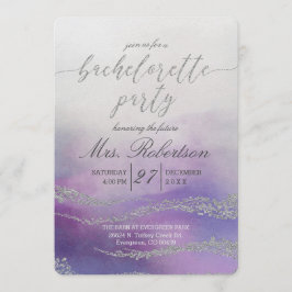 Elegant Watercolor Bachelorette Party-inbjudan Inbjudningar