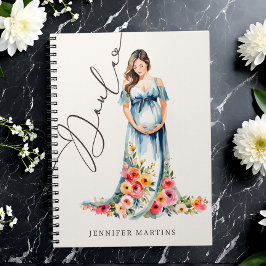 Elegant Watercolor Birth & Postpartum Doula Anteckningsbok