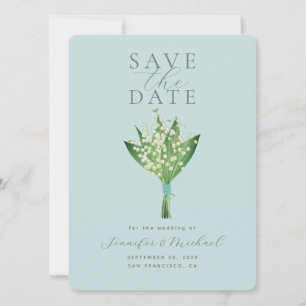 Elegant Watercolor Blommigt Bouquet Bröllop Spara Datumet