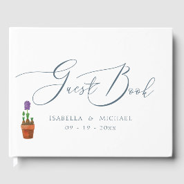 Elegant Watercolor Blommigt Bröllop Gästböcker