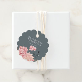 Elegant Watercolor Blommigt Bröllop Gåvor Etiketter