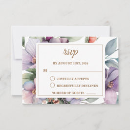 Elegant Watercolor blommigt Bröllop OSA Kort