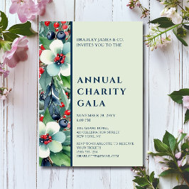 Elegant Watercolor Blommigt Charity Event Gala Par Inbjudningar