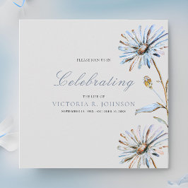 Elegant Watercolor Blommigt Firande of Life Inbjudningar