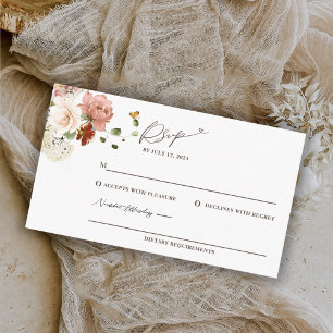 Elegant Watercolor Blommigt Garden OSA Tilläggskort
