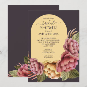 Elegant Watercolor Blommigt Inbjudningskort för mö