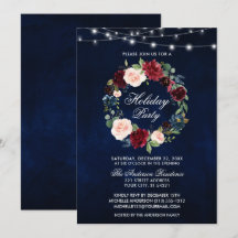 Elegant Watercolor Blommigt Julfest Ljus