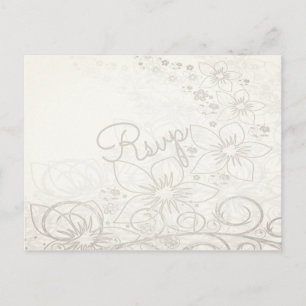 Elegant Watercolor Blommigt OSA-bröllopsinbjudan Vykort