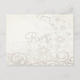 Elegant Watercolor Blommigt OSA-bröllopsinbjudan Vykort