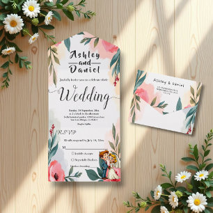 Elegant Watercolor Blommigt par Summer Bröllop