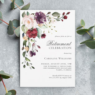 Elegant Watercolor Blommigt Pension Party Inbjudningar