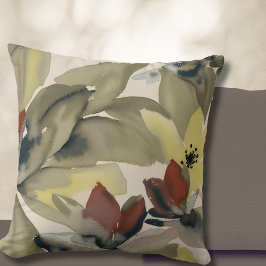 Elegant Watercolor Botanical Dekorativ kudde