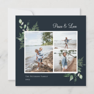 Elegant Watercolor Botanical Greenery Photo Julkort