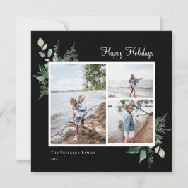 Elegant Watercolor Botanical Greenery Photo Julkort