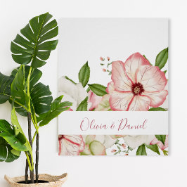 Elegant Watercolor Botanical Names Poster Perfect Poster