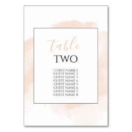 Elegant Watercolor Bröllop Guest Namn Bordsnummer