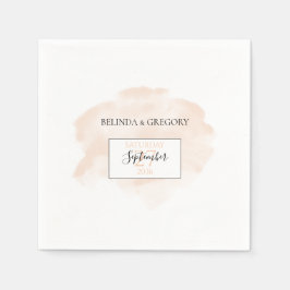 Elegant Watercolor Bröllop Pappersservett