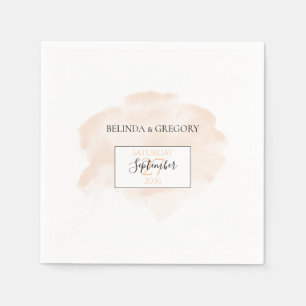 Elegant Watercolor Bröllop Pappersservett