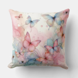 Elegant Watercolor Butterfly Dekorativ kudde