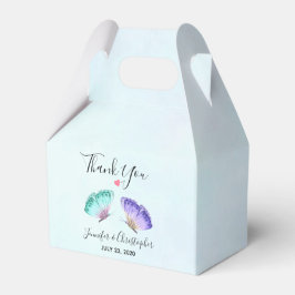 Elegant Watercolor Butterfly Duo Bröllop Presentaskar