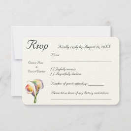 Elegant Watercolor Calla Lilies Romantic Blommigt OSA Kort