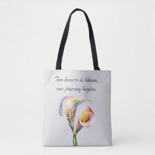 Elegant Watercolor Calla Lilies Romantic Blommigt Tygkasse
