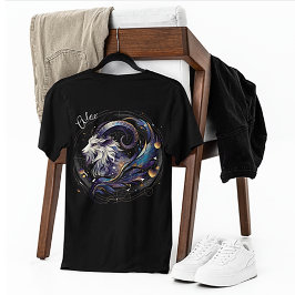 Elegant Watercolor Capricorn Zodiac Anpassningsbar T Shirt