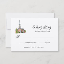 Elegant Watercolor Church bröllop OSA