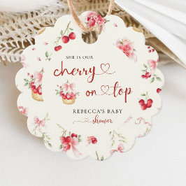 Elegant Watercolor Coquette Cherries Gåvor Etiketter