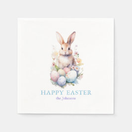Elegant Watercolor Eggs Blommigt Påsk BRUNCH Pappersservett