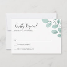 Elegant Watercolor Eucalyptus Bröllop