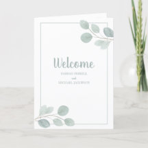 Elegant Watercolor Eucalyptus Gren Bröllop