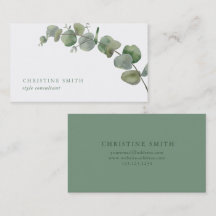 Elegant Watercolor Eucalyptus Simple Greenery