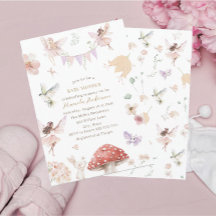 Elegant Watercolor Fairy Wildblomma Garden Baby