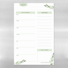 Elegant Watercolor Farmhouse Menu Planner
