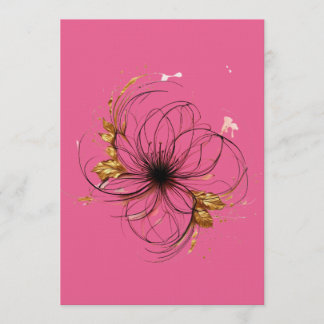 Elegant Watercolor Floral Art  Inbjudningar