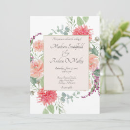 Elegant Watercolor Floral Bouquet Inbjudningar