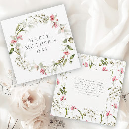 Elegant Watercolor Floral Mother's Day Inbjudningar