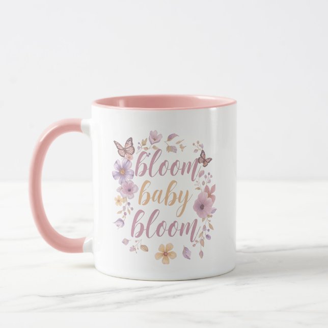Elegant Watercolor Floral Mugg (Vänster)