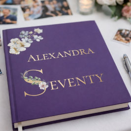 Elegant Watercolor Floral Plum 70th Birthday Rose