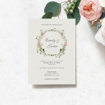 Elegant Watercolor Garden Rosa ros Bröllop