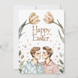 Elegant Watercolor Gay par Påsk Card Julkort